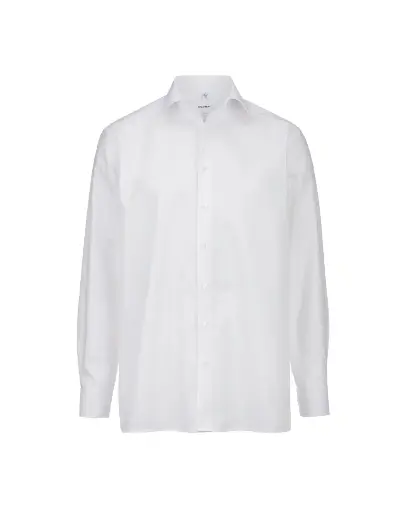 XQT Herren Hemd 0261 Luxor Comfort Fit Uni New Kent ohne Brusttasche Langarm