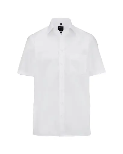 XQT Herren Hemd 0300 Luxor Modern Fit Uni New Kent Extra kurzer Arm